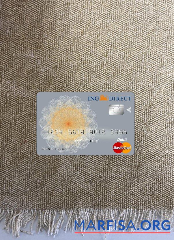 Realistic Australia Ing Direct bank master card photolook front real example
